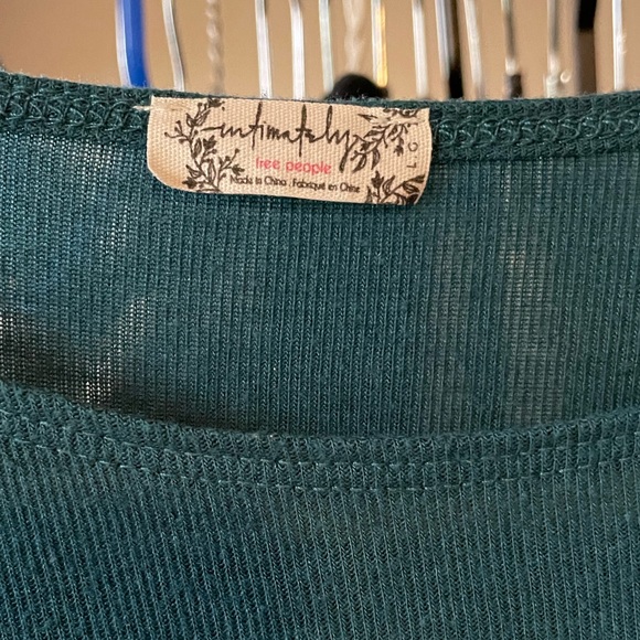 FREE PEOPLE teal Turn It Up illusion top - Picture 6 of 6